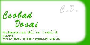 csobad dosai business card